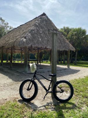 a bicycle parked on the side of the road