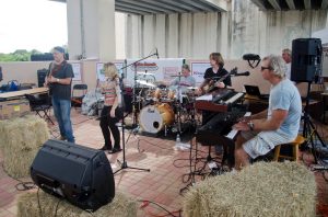 a group of people sitting at a table