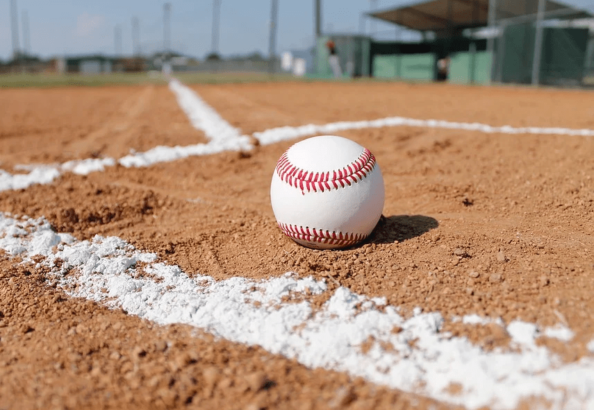 a close up of a baseball game