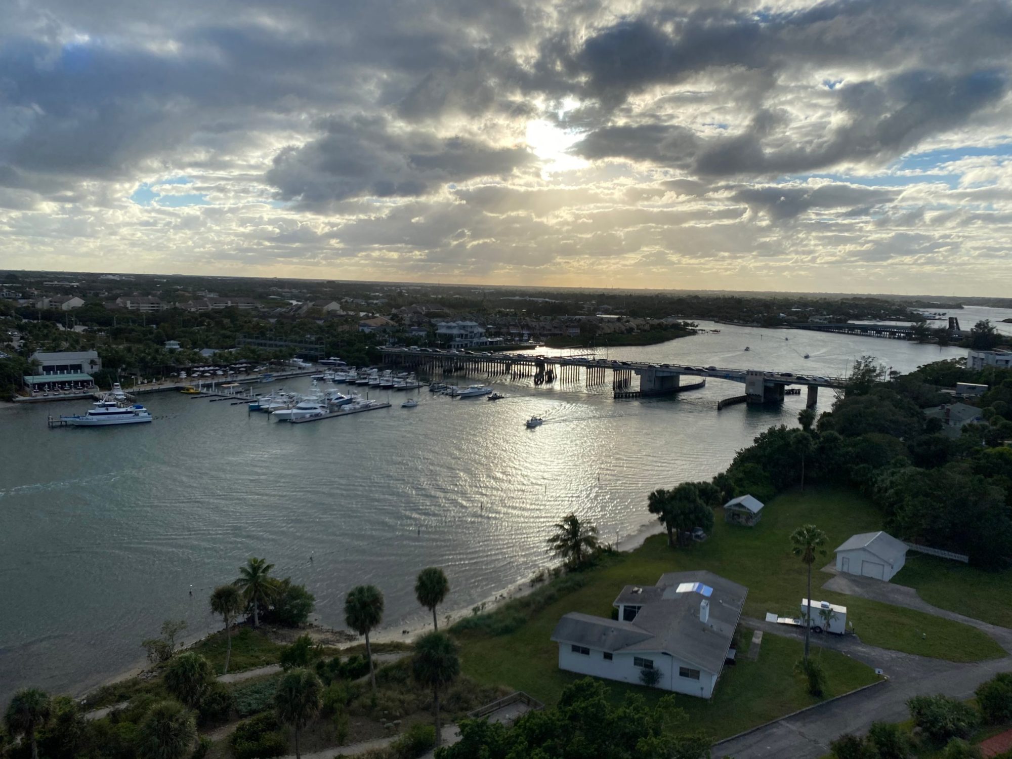 a large body of water with a city in the background