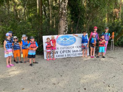 Club members preparing for their adventure.